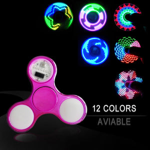 8-color Glow In The Dark LED Hand Fidget Spinner